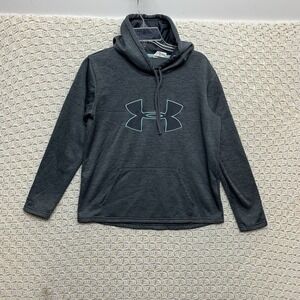 Under Armour Hoodie Sweatshirt Women Size SM Loose Fit Gray‎ ColdGear Drawstring